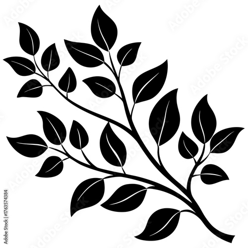 black and green leaves