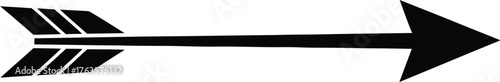 Stylized Black Arrow Icon Pointing Right Vector Design Minimalist Directional Symbol for Navigation and Progress