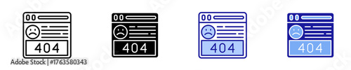 Error 404   Icon Set Multiple Style Collection