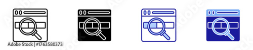 Search   Icon Set Multiple Style Collection