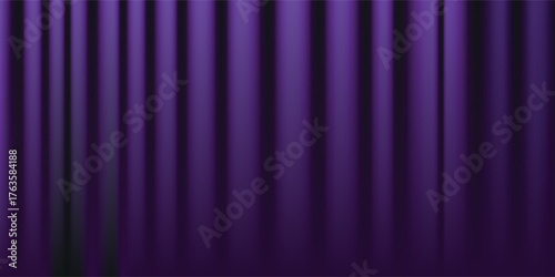 Royal purple velvet curtain background. Closed curtains backdrop for theater stage or cinema, circus. Fabric drapery wallpaper for award, show, performance. Vector textile room scene banner concept