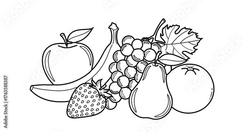 Assortment of fresh fruits, showcasing healthy eating and nutrition