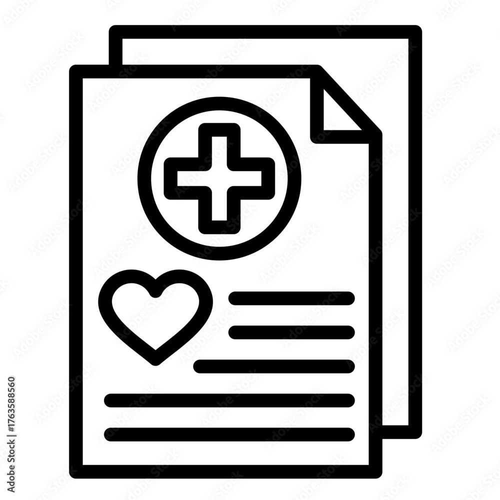 Fototapeta premium Health Report Icon Element For Design