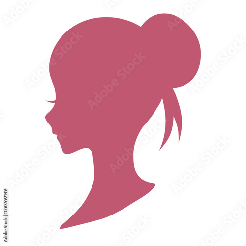 Woman Pink Illustration Female Hair Style