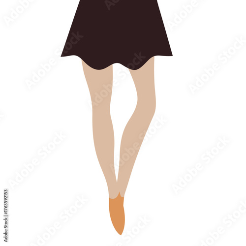 Dance Woman Female Girl Flat Graphic Illustration Showing Person