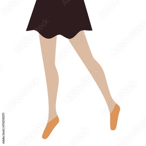 Dance Woman Female Girl Flat Graphic Illustration Showing Person