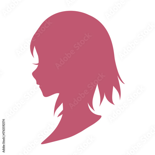 Woman Pink Illustration Female Hair Style