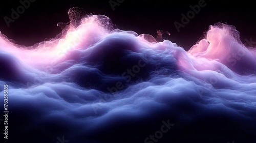 Ethereal Waves of Colorful Light in Abstract Scene