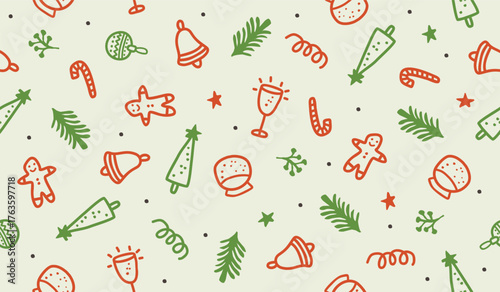 Cute christmas pattern background vector design