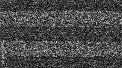 Analog Static Noise texture overlay. Horizontal stripes offset . Old Retro TV - Static tv noise caused by bad signal reception 4k video 