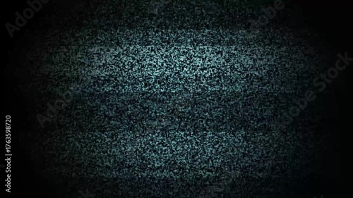 Analog Static Noise texture overlay. Horizontal stripes offset . Old Retro TV - Static tv noise caused by bad signal reception 4k video 