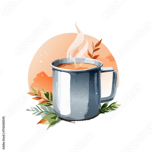 Camping Mug Watercolor