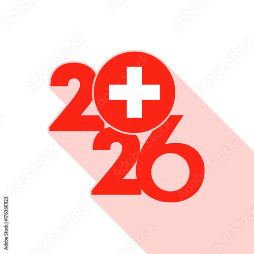 2026 Long Shadow Banner with Switzerland Flag Inside.