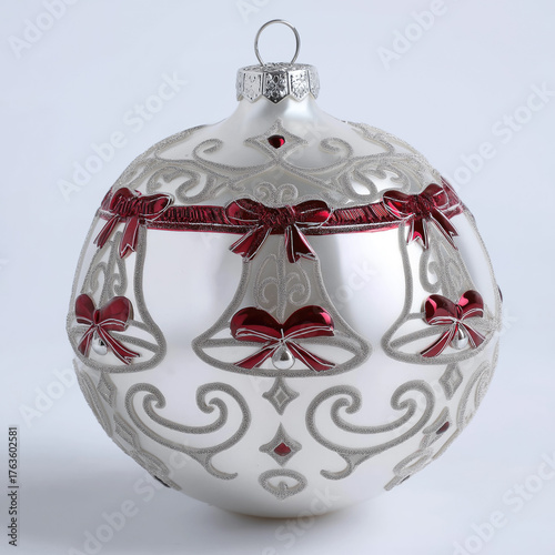 New Year's ball with a pattern and sparkles