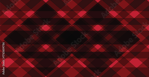 Abstract red diamond pattern with dark central shape.