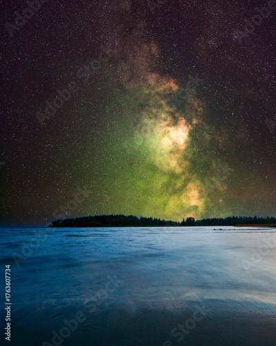Milky Way over the sea