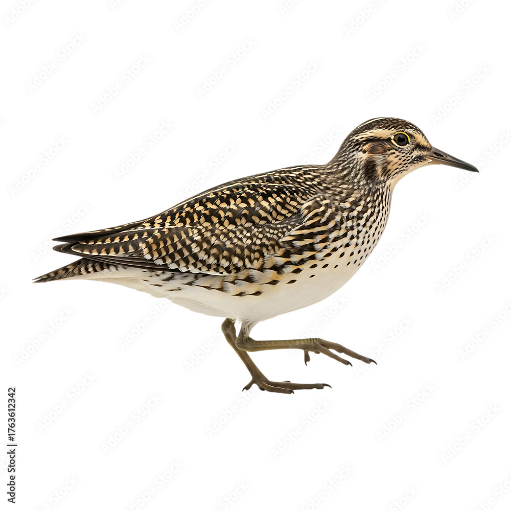 Fototapeta premium American golden plover bird standing on a transparent background isolated on transparent background