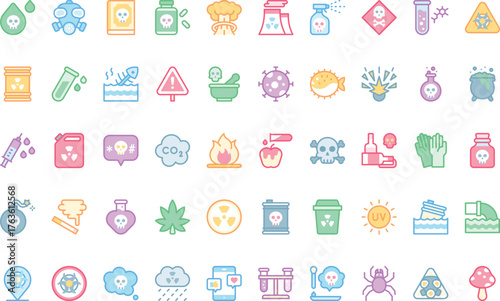 Toxic and hazard icons High-Quality Vector Icons Collection with Editable Stroke. Ideal for Professional and Creative Projects