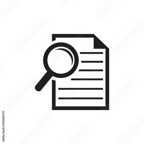 magnifying glass on the paper