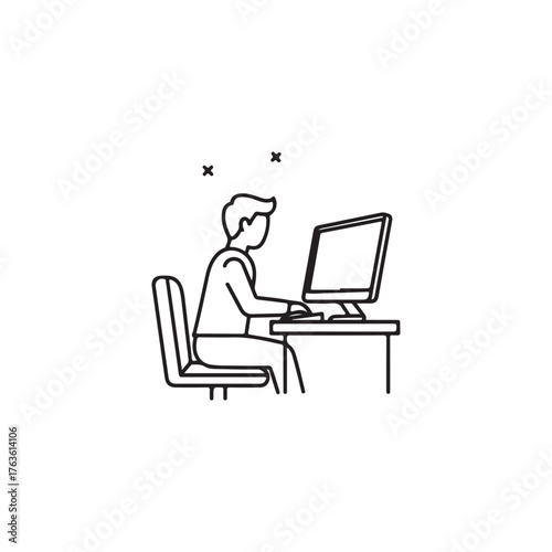 Silhouette of a tall ship sailing on the sea