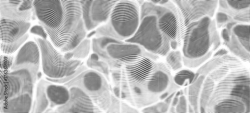 Point wave noise texture. Abstract dot background. Technological cyberspace background.