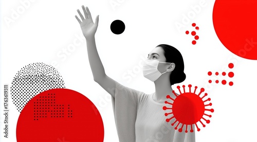 Woman Reaching Out in a Modern Design