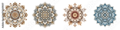 Collection of Intricate Ornamental Mandala Designs