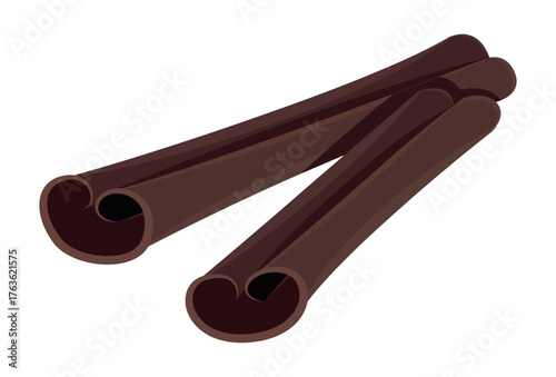 Realistic fresh ripe cinnamon isolated on white background - Vector illustration