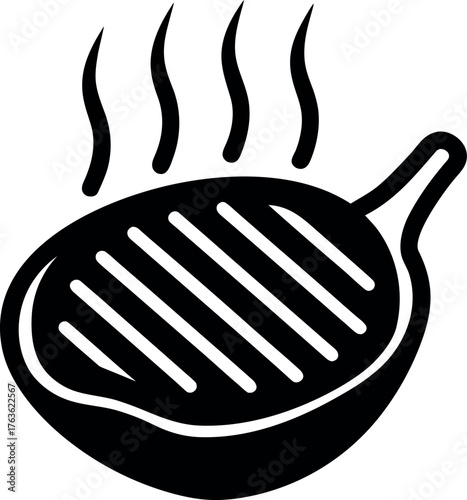 No love business illustration concept design for restaurant meat on a grill vector