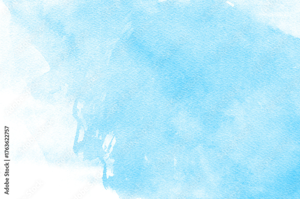 Fototapeta premium Abstract blue background in watercolor style