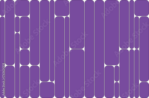 Abstract geometric pattern with rounded rectangles in shades of purple and white creating a modern and sophisticated backdrop for design projects