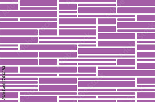 Abstract purple rectangle mosaic tile pattern background with white grout lines evoking modern design and artistic expression for creative projects and decorative visuals