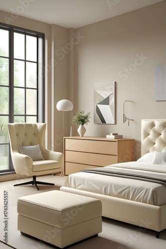 interior of a modern bedroom