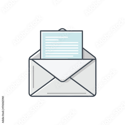 A crisp white envelope reveals a blue message