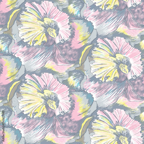 digital and textile Seamless Pattern.