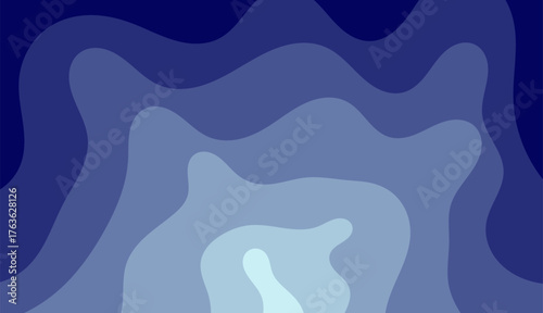 Abstract Topographic Contour Lines Background with Wavy Layers