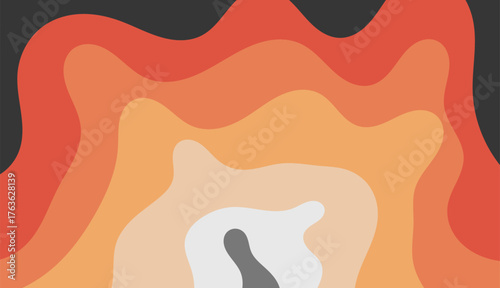 Abstract Topographic Contour Lines Background with Wavy Layers