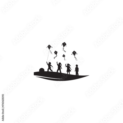 Cute cartoon pony with a flowing mane