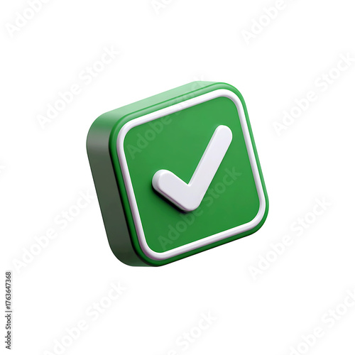 Green check mark icon button vector illustration for web choice
