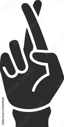 Skelton hand gesture Crossed fingers (luck)