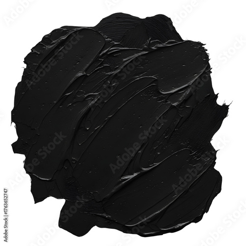 100% realistic, high-resolution abstract background with thick, deep black brush strokes on canvas. Features visible acrylic or oil paint texture, conveying luxury, mystery, and power. Ideal for premi