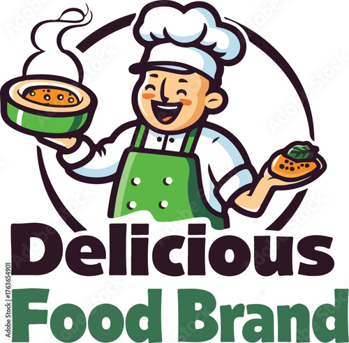 chef holding a plate with food