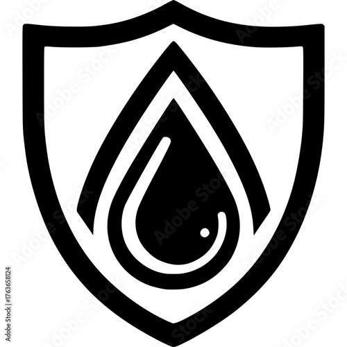 Eco-Shield: Symbolizing sustainability, this emblem features a prominent drop enclosed within a protective shield, conveying a strong message of environmental safety and responsibility.