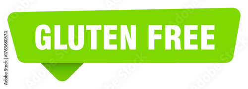 gluten free green sign isolated on transpatent background. gluten free sticker