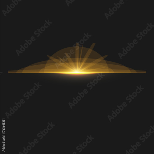 Golden lens flare divider collection