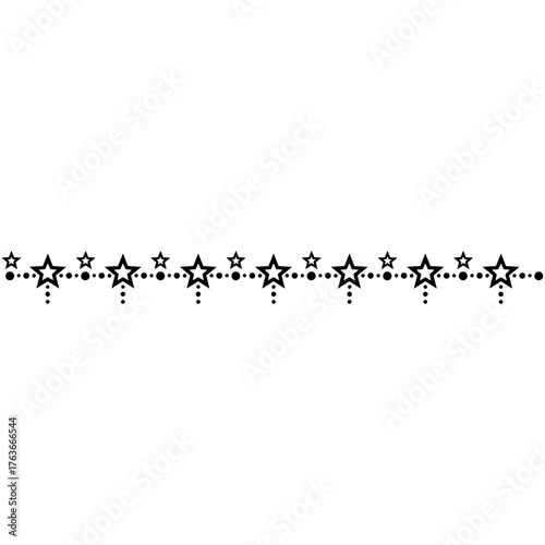 star-themed page divider with decorative dots and stars