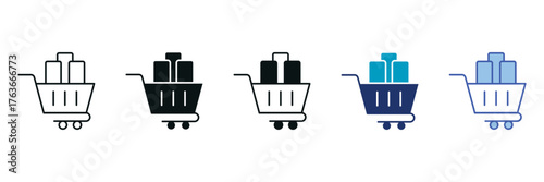 Goods Icon Set Consisting of Multiple Styles Vector Illustration