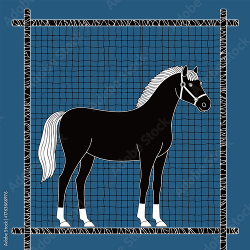 Elegant Black Horse Portrait