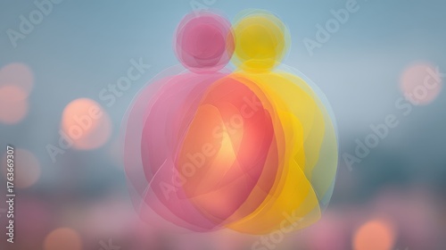 Abstract representation of emotional connection.