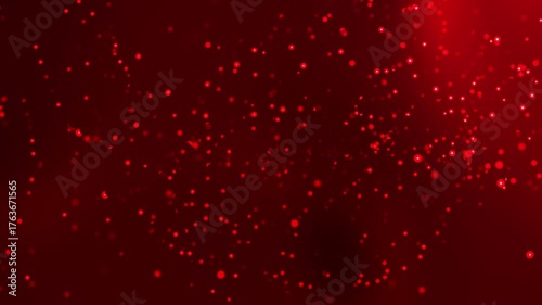 Red gradient background with rotating and moving flashing dots decoration